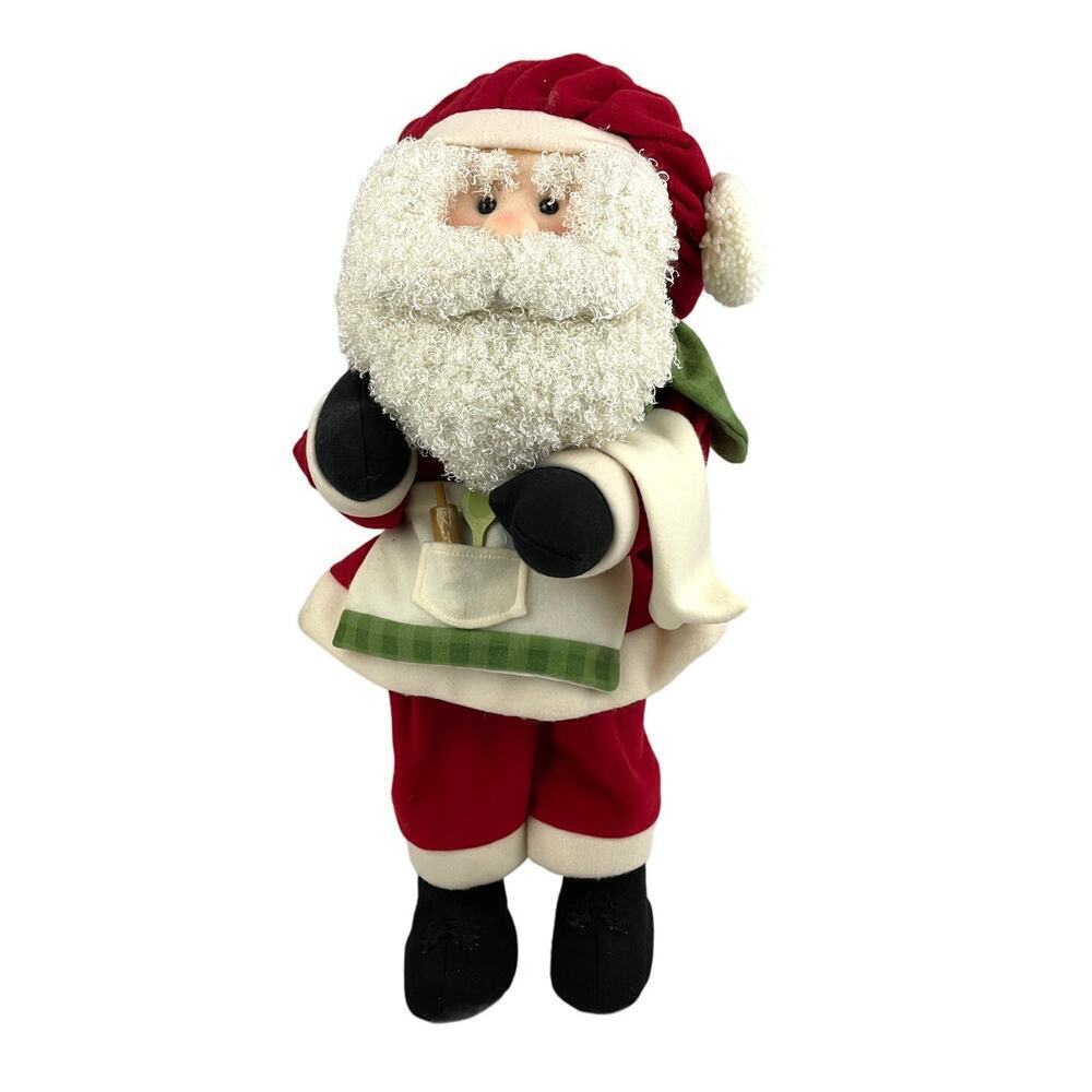 VTG Baker Santa Claus Holiday Statue‎ Figurine 24" Classic Plush